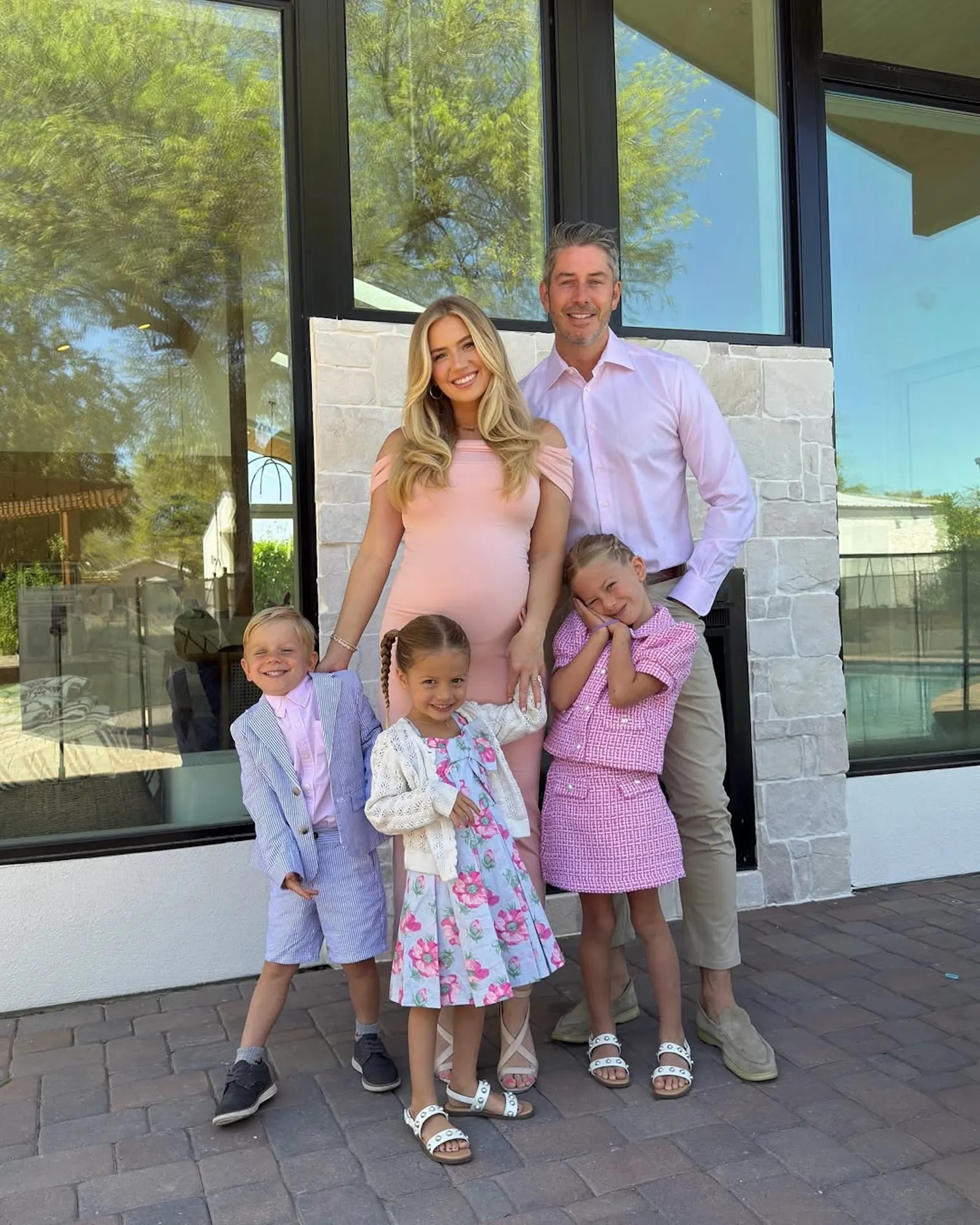 Arie Luyendyk Jr and Lauren Burnham Wrestle With Kids Instagram Feature