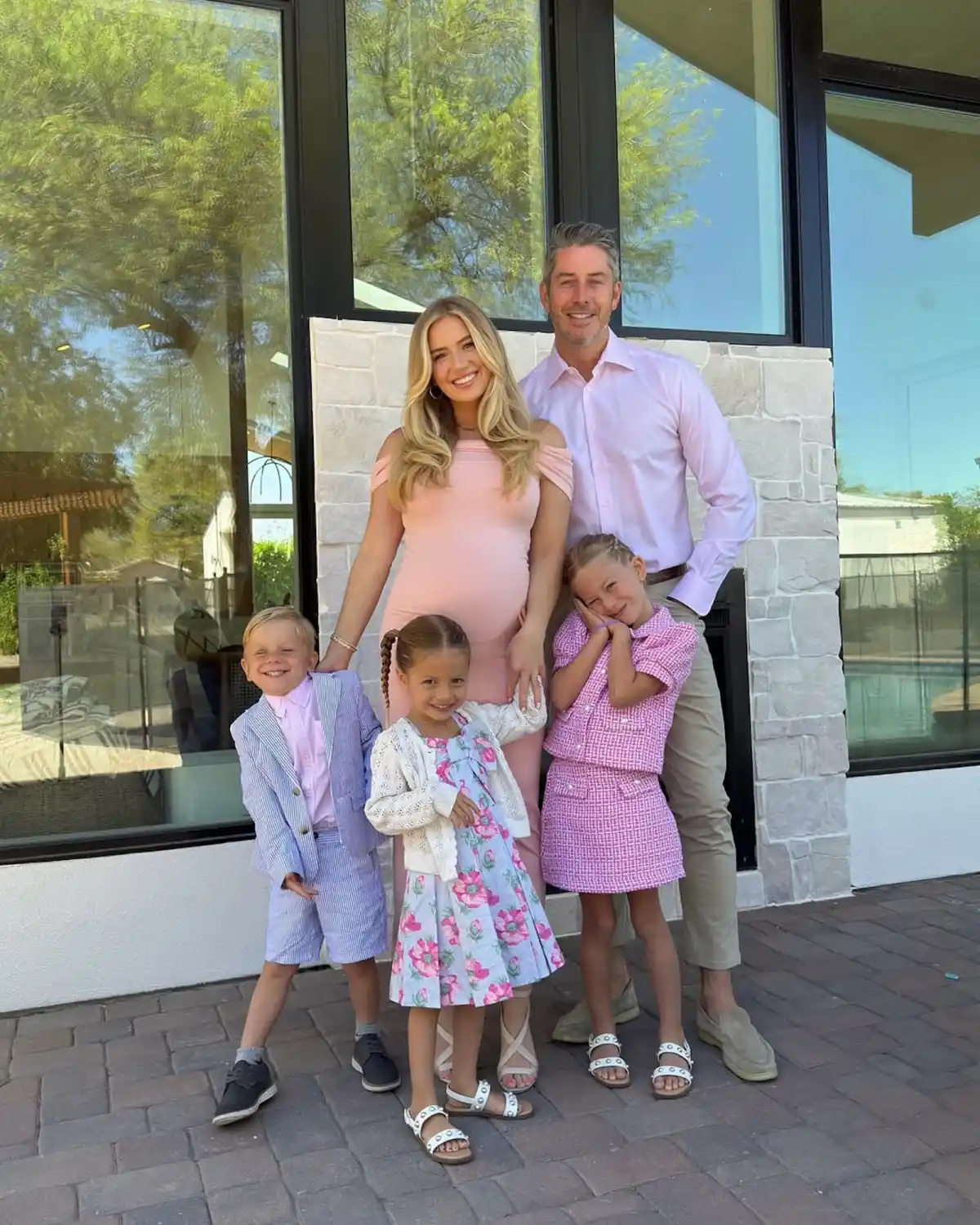 Arie Luyendyk Jr and Lauren Burnham Wrestle With Kids Instagram Feature