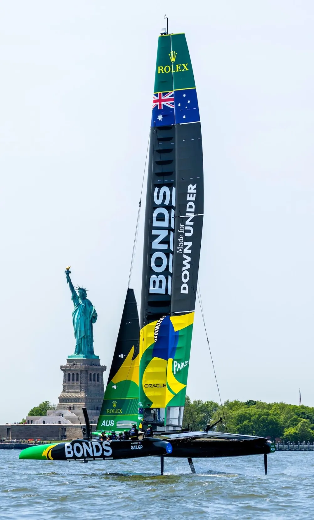 Bonds Flying Roos SailGP Team Boat Launch on Hudson River, New York.jpg