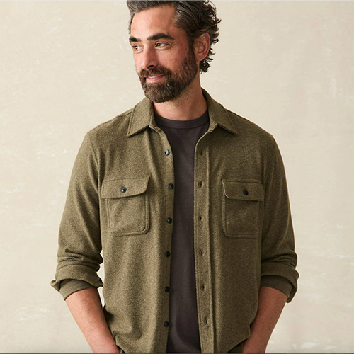 Faherty Legend Sweater Shirt (Single Pocket)