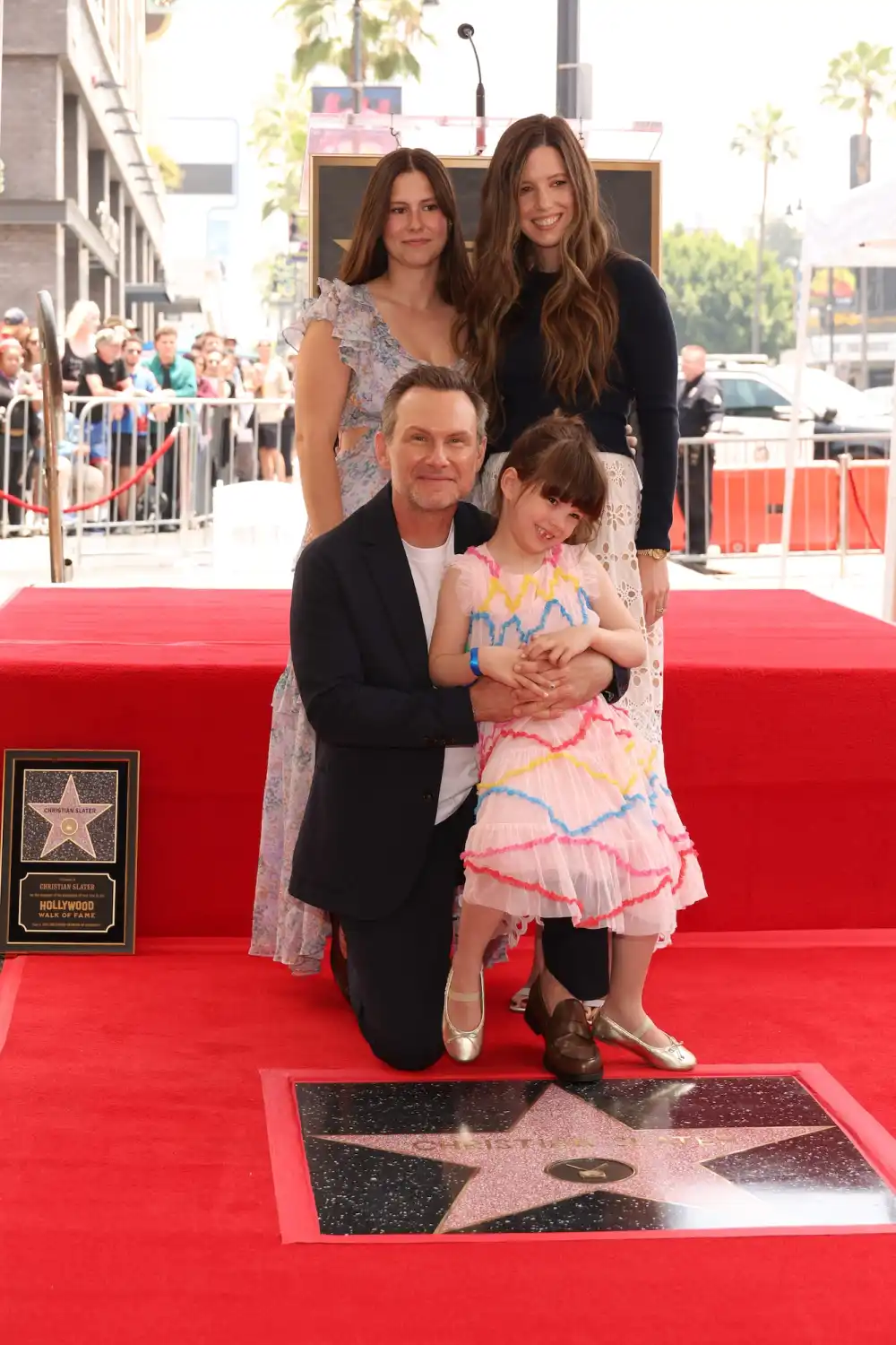 GettyImages-2219369099 Christian Slater Celebrates Walk of Fame With Wife and Daughters