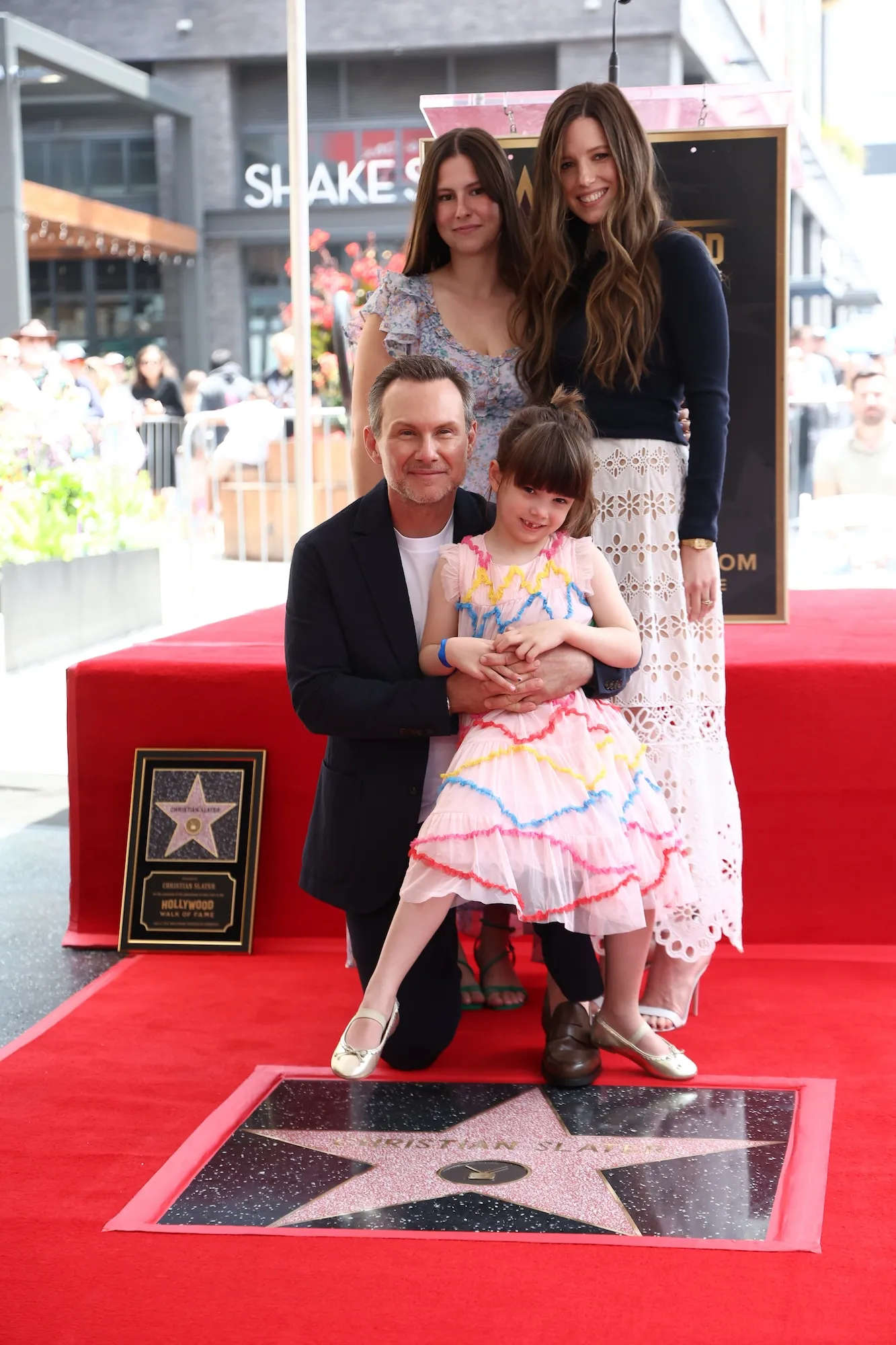 GettyImages-2219371297 Christian Slater Celebrates Walk of Fame With Wife and Daughters