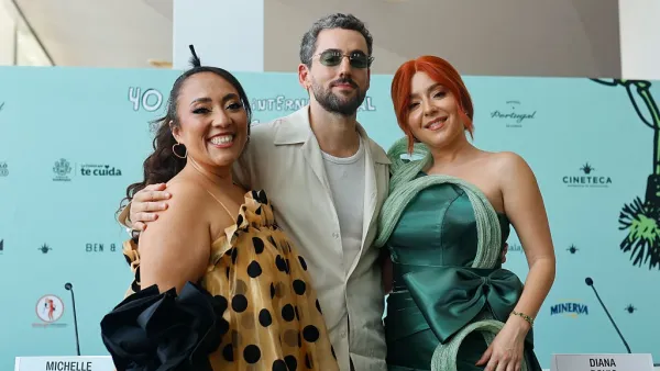 Michelle Rodríguez, Luis Gerardo Méndez y Diana Bovio de 'Mentiras, la serie'