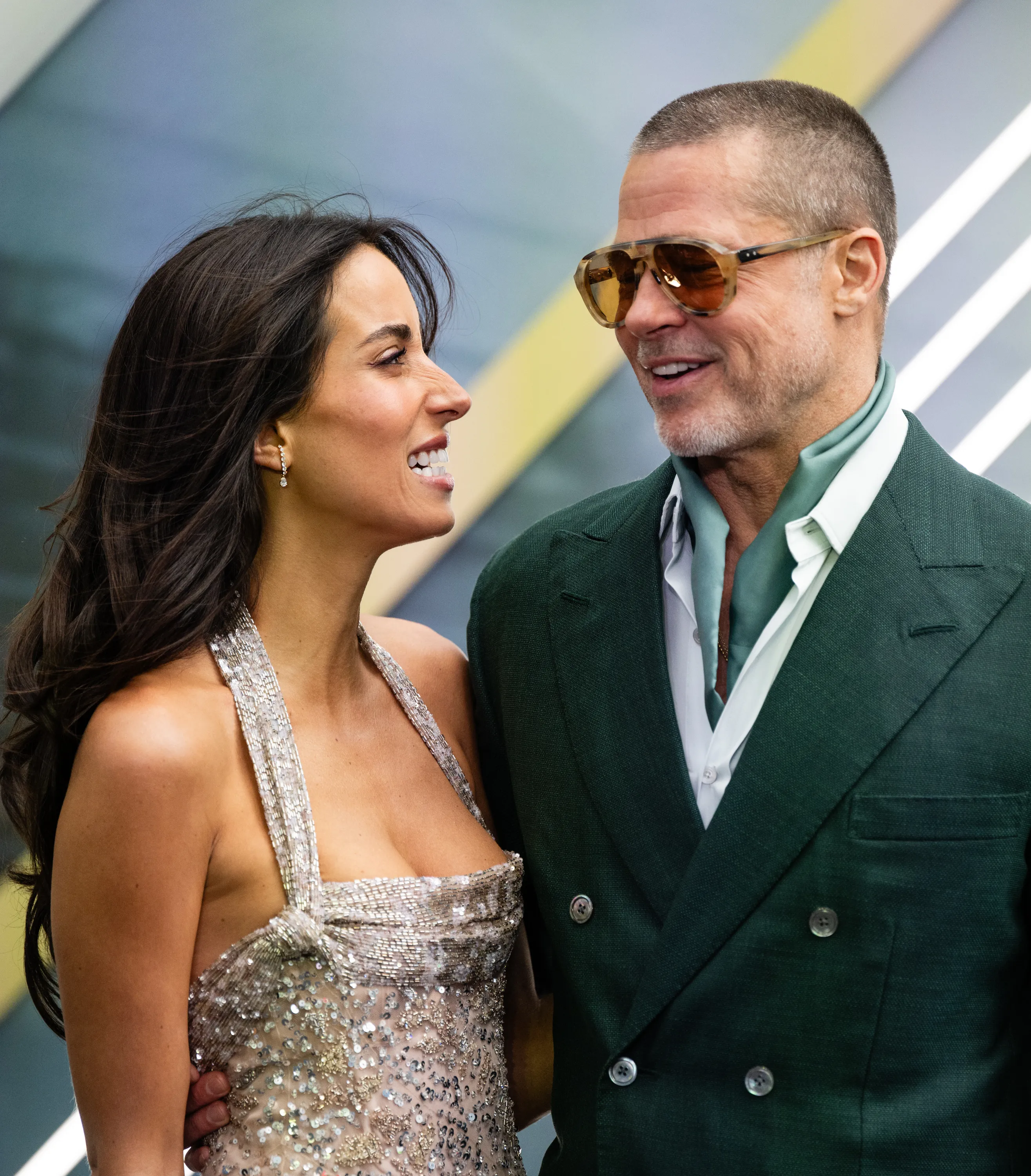 Brad Pitt and Girlfriend Ines de Ramon Look Loved Up