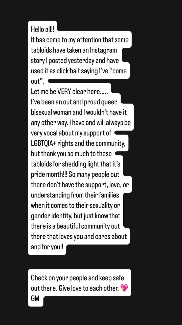 Gracie McGraw Clarifies Sexuality: 'Out-and-Proud Queer, Bisexual Woman'