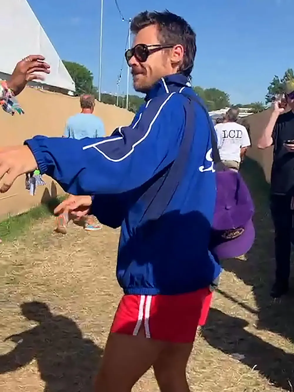 Harry Styles Spotted Kissing Mystery Woman at Glastonbury Festival After Taylor Russell Split 2