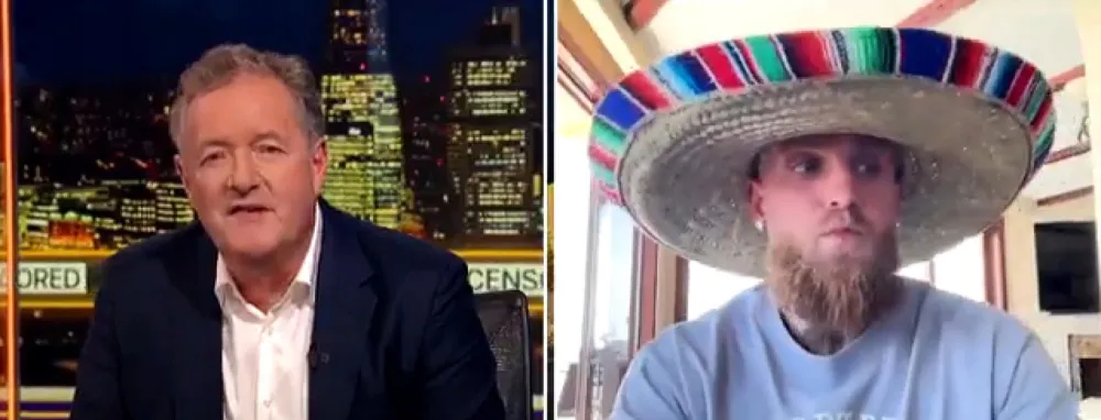 Jake Paul Shuts Down Heated Interview After Calling Host Piers Morgan a Fat Ass X