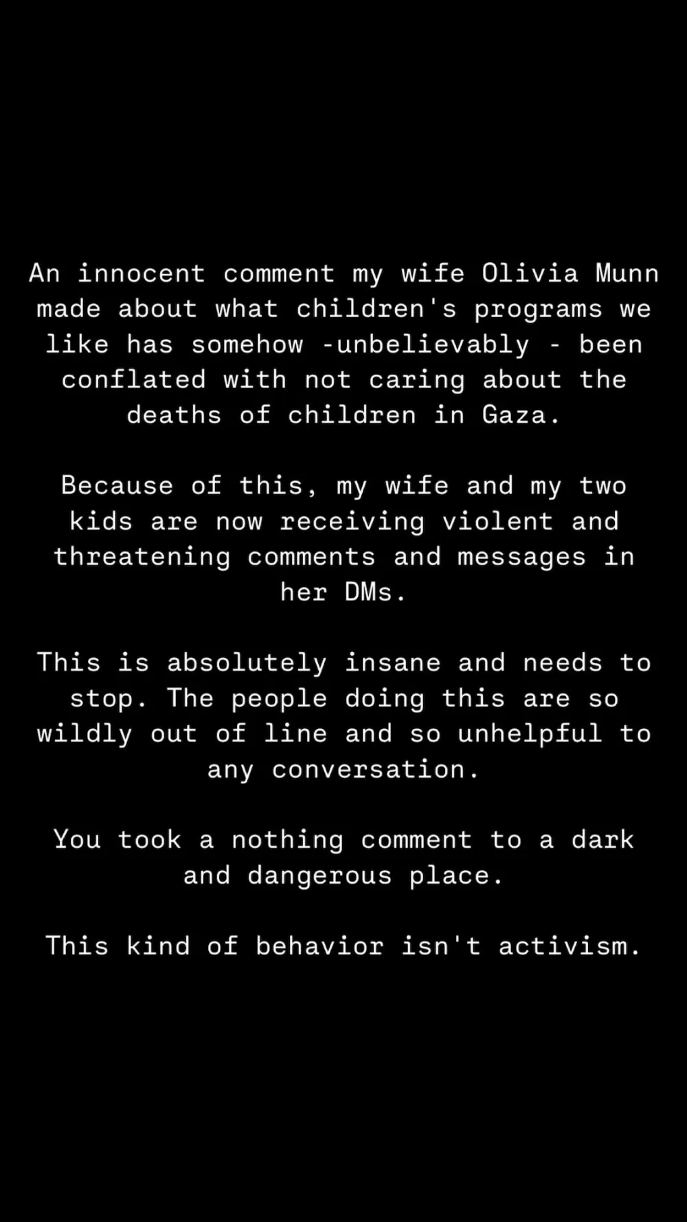 John Mulaney Defends Olivia Munn and Kids From Violent Threats