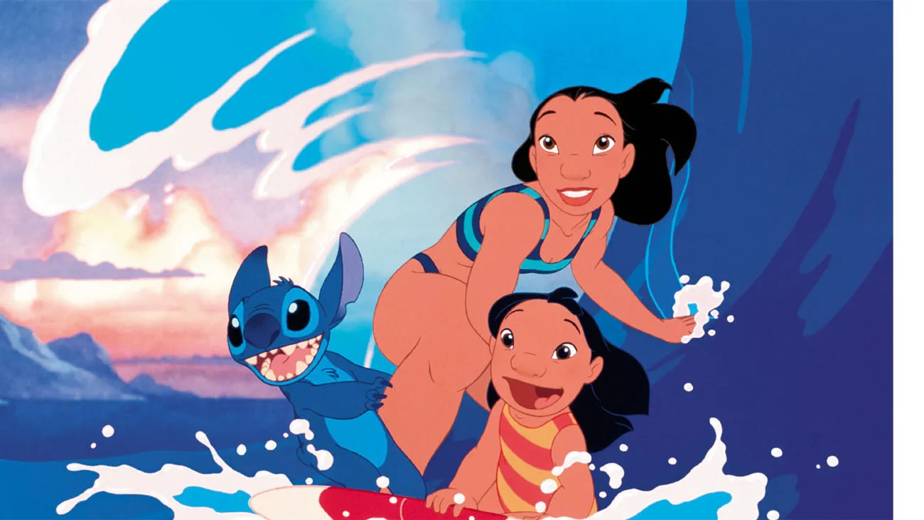 Lilo and Stitch surf with Nani in Lilo & Stitch