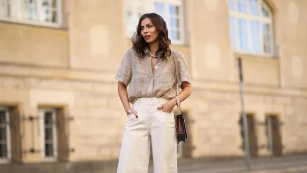BERLIN, GERMANY - MAY 06: Masha Sedgwick (Maria Astor) wearing Nobi Talai blouse, Agneel bag, Closed jeans and Coach sneaker on May 06, 2020 in Berlin, Germany. (Photo by Jeremy Moeller/Getty Images)