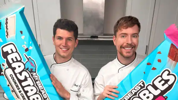 Nick DiGiovanni and Mr. Beast for Feastables