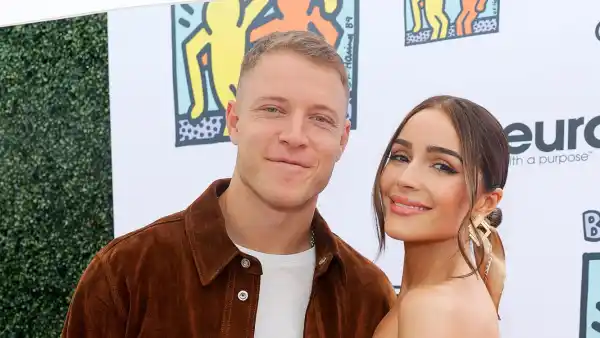Olivia Culpo Says Husband Christian McCaffrey Will Be Hiding If She s Matching Their Baby GettyImages 1489939457