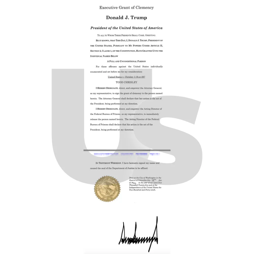 Read Todd and Julie Chrisley Official Pardon Signed by President Donald Trump 1