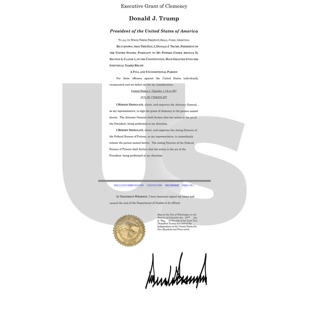 Read Todd and Julie Chrisley Official Pardon Signed by President Donald Trump 2