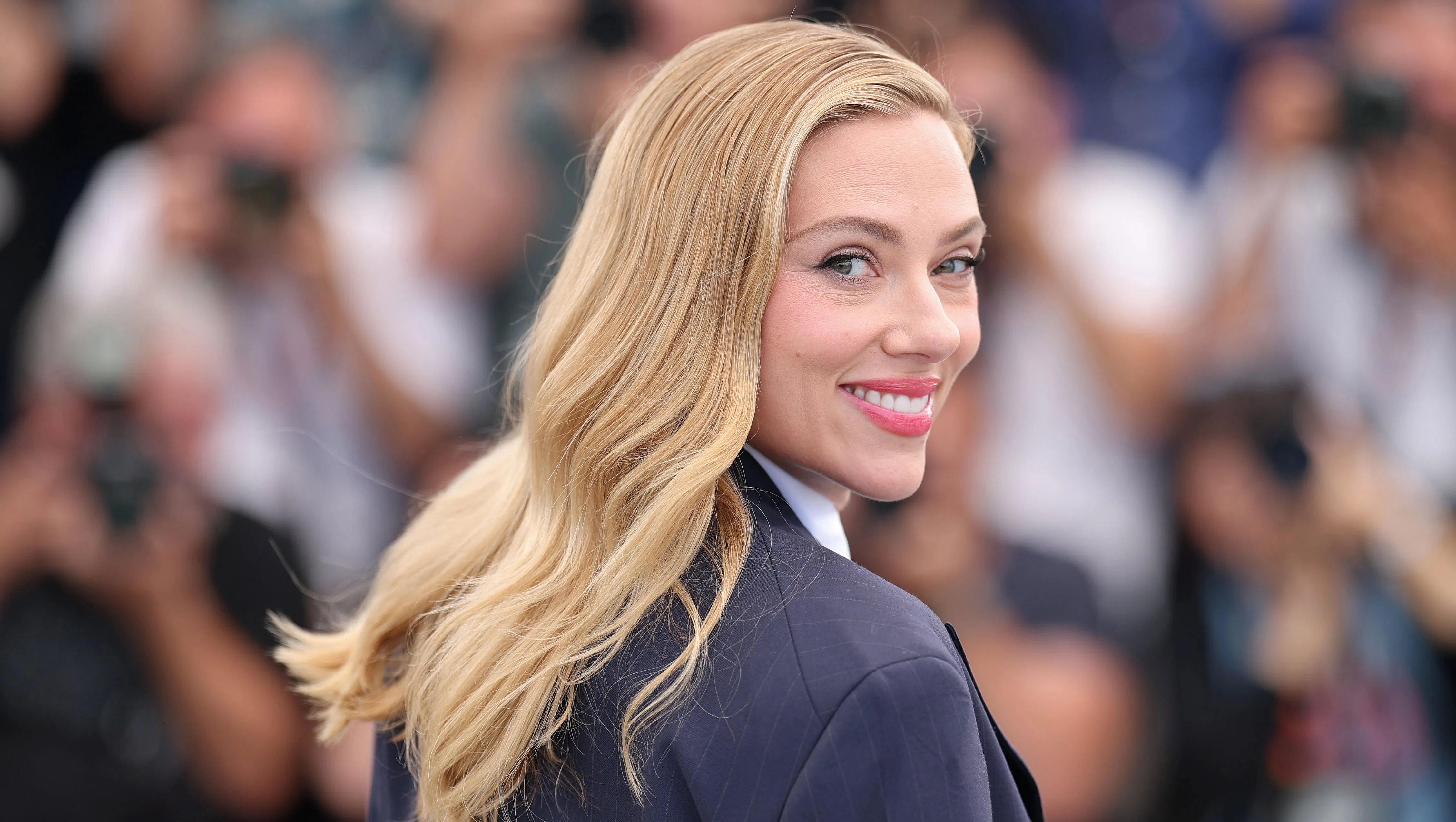 CANNES, FRANCE - MAY 21: Scarlett Johansson poses during the "Eleanor The Great" photocall at the 78th annual Cannes Film Festival at Palais des Festivals on May 21, 2025 in Cannes, France. (Photo by Pascal Le Segretain/Getty Images)