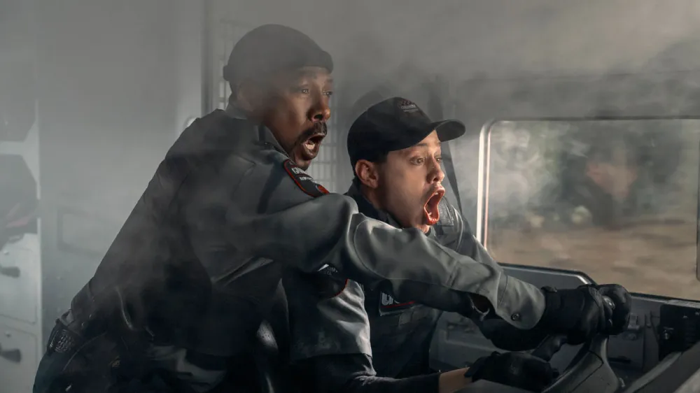 Eddie Murphy and Pete Davidson in The Pickup