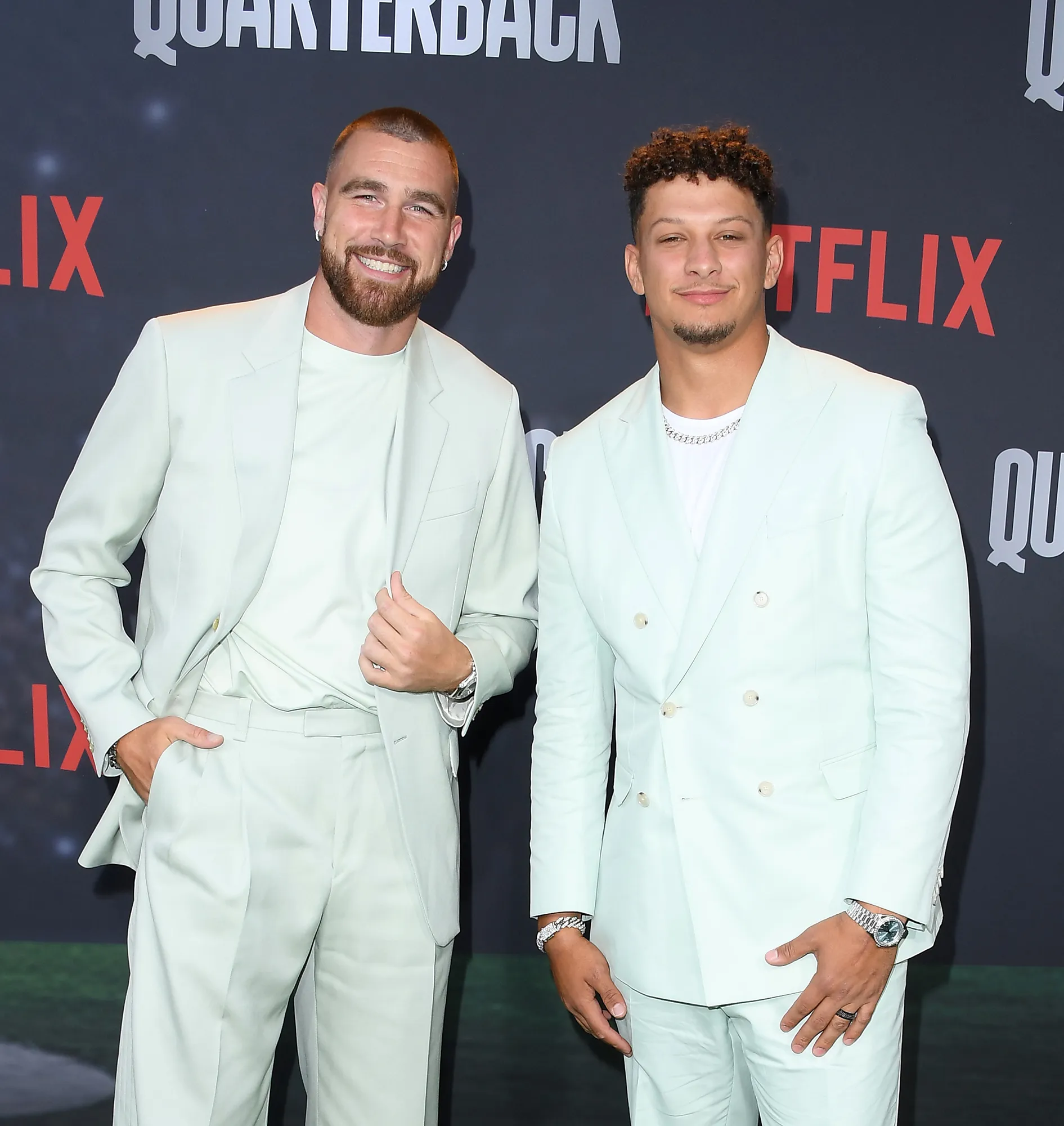 Travis Kelce and Patrick Mahomes Hand Out Gifts to Make a Wish Recipients at Kansas City Chiefs Practice