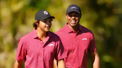 Charlie and Tiger Woods