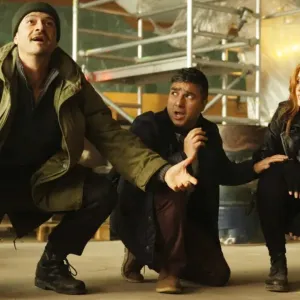 Orlando Bloom, Nick Mohammed and Bryce Dallas Howard in Deep Cover