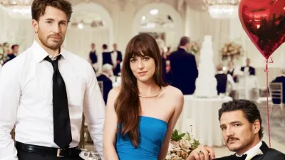 Chris Evans, Dakota Johnson and Pedro Pascal in Materialists