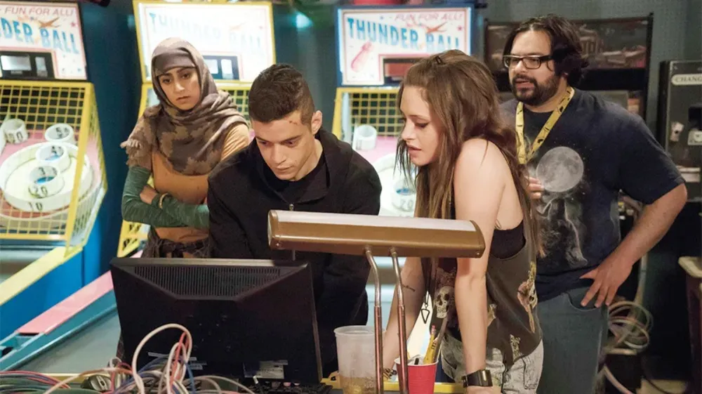 Rami Malek and the cast of Mr. Robot