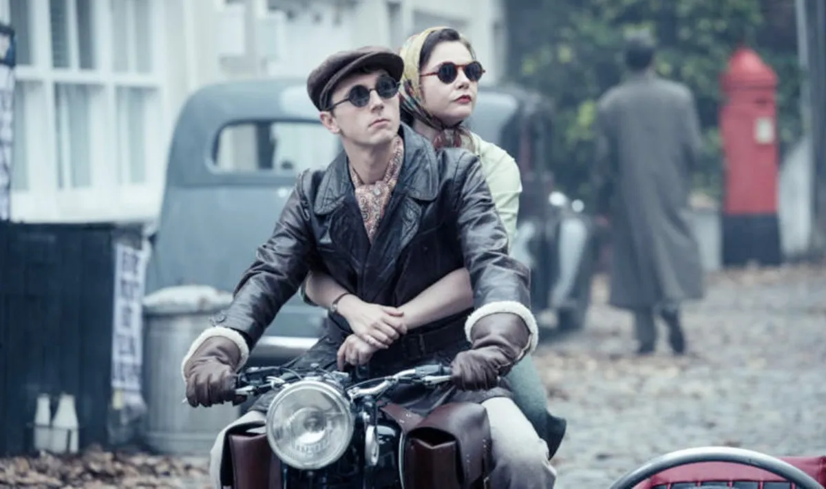 Bessie Carter and Jamie Blackley in Outrageous