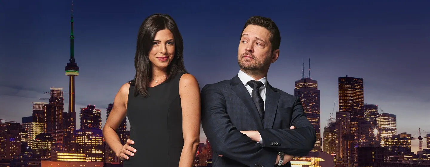 Cindy Sampson and Jason Priestley in Private Eyes