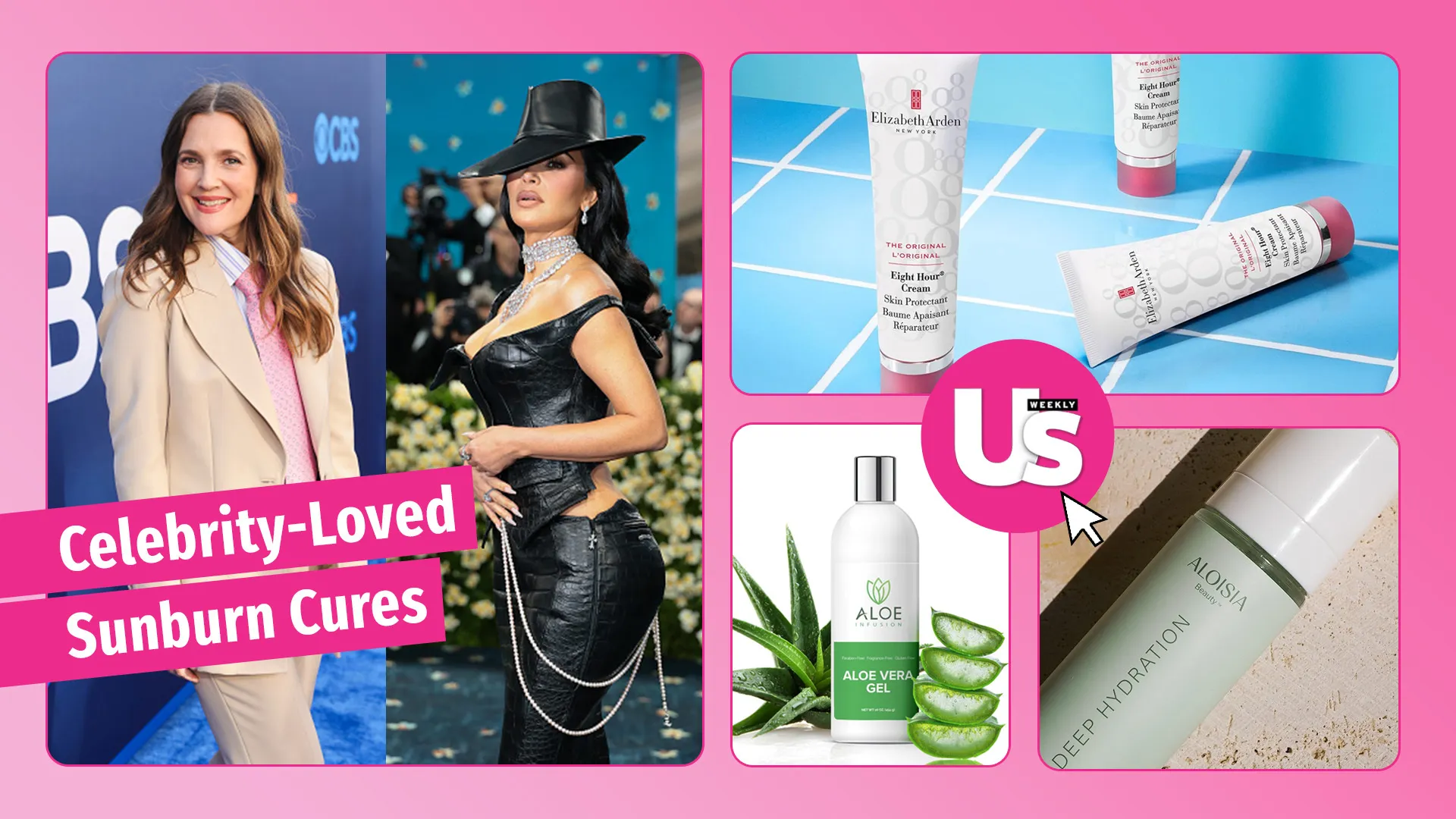 Celebrities treating sunburns