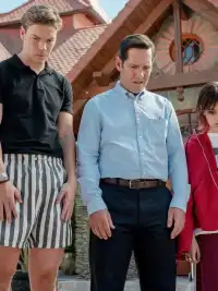 Jenna Ortega and the cast of Death of a Unicorn