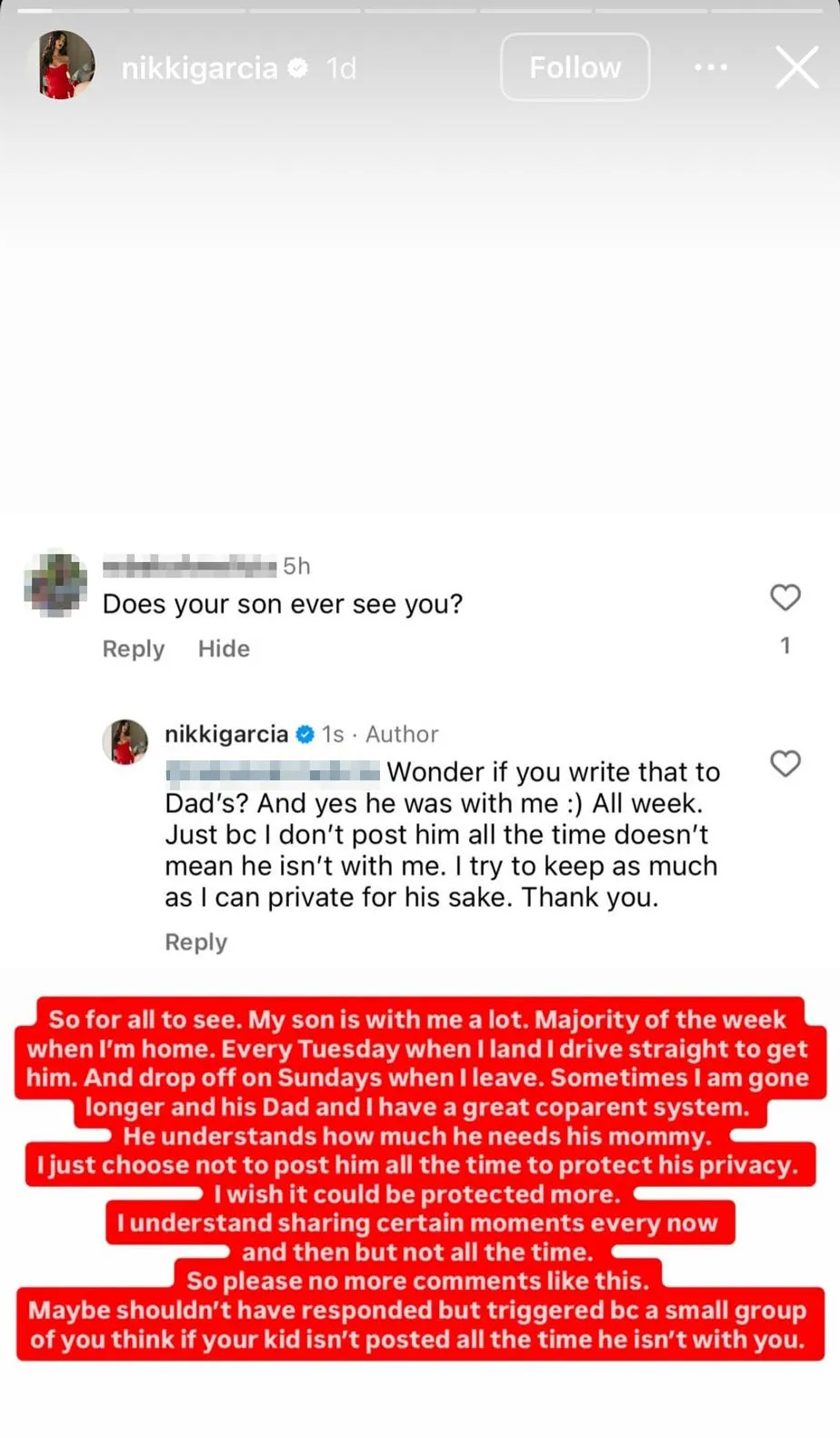 Nikki Garcia Slams Troll Asking If She Ever Sees Son Matteo After Artem Chigvintsev Divorce