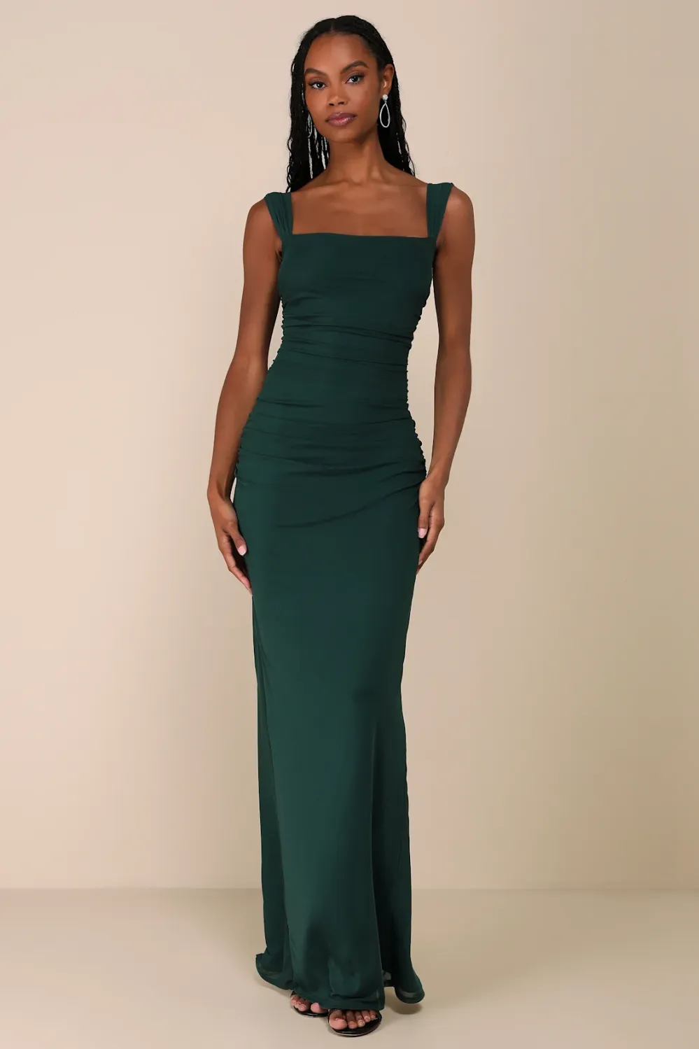 Lulus ruched maxi dress