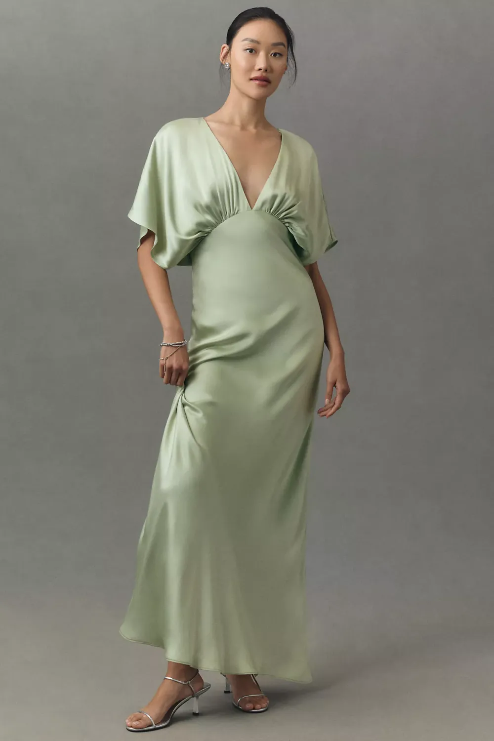 deep-V maxi dress