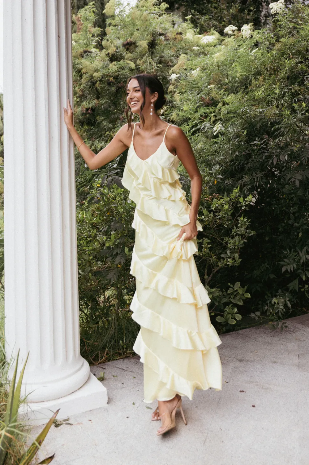 ruffle maxi dress