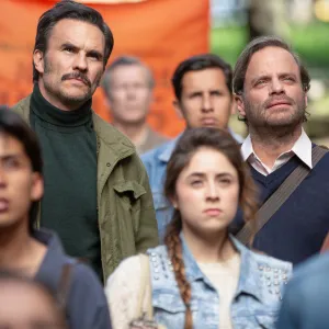 Juan Pablo Raba como Fernando, Carlos Mariño como Pedro en 'Delirio'.