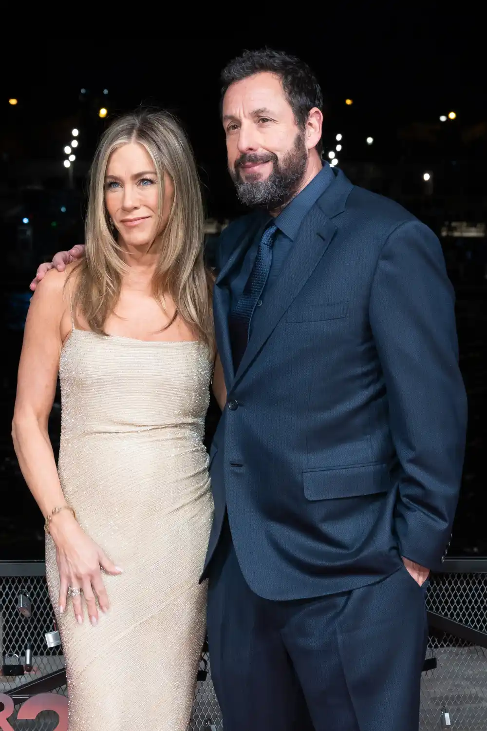 GettyImages-1474006067 Adam Sandler Reacts to Pal Jennifer Aniston and Jim Curtis' Romance