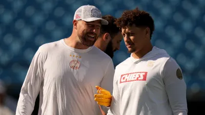 Travis Kelce and Patrick Mahomes Sample Food at Their New Restaurant