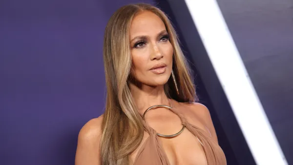 Host US singer and actress Jennifer Lopez poses in the press room during the 51st American Music Awards at the Fontainebleau in Las Vegas, Nevada on May 26, 2025.