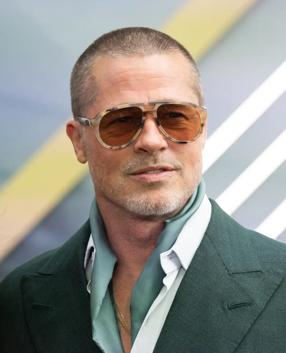 GettyImages-2221770201 Brad Pitt Looks Unrecognizable in Dramatic Blonde Wig for New Project