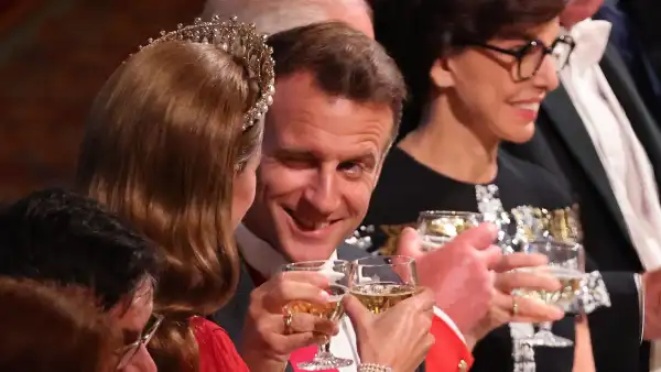 Kate Middleton Gets a Cheeky Wink From French President Emmanuel Macron at the State Banquet