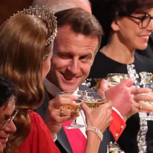 Kate Middleton Gets a Cheeky Wink From French President Emmanuel Macron at the State Banquet