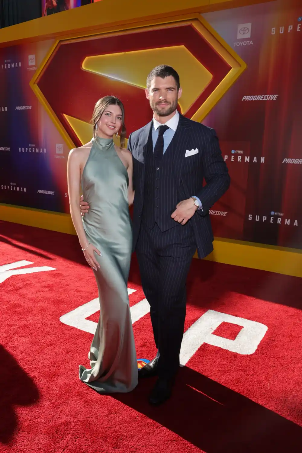 GettyImages 2224028384 David Corenswet and Julia Best Warner Make Red Carpet Debut