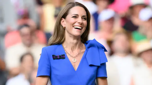 Catherine, Princess of Wales attends day fourteen of the Wimbledon Tennis Championships at the All England Lawn Tennis and Croquet Club on July 13, 2025 in London, England.