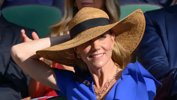 Catherine, Princess of Wales attends day fourteen of the Wimbledon Tennis Championships at the All England Lawn Tennis and Croquet Club on July 13, 2025 in London, England.