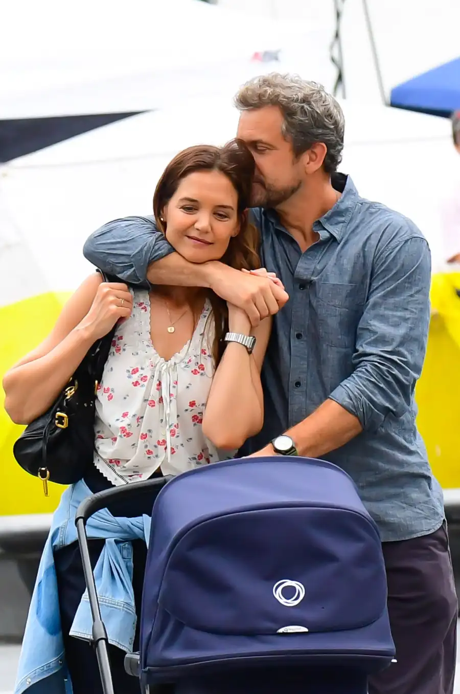 GettyImages 2227022952 Inside Katie Holmes and Joshua Jackson Filming Happy Hours