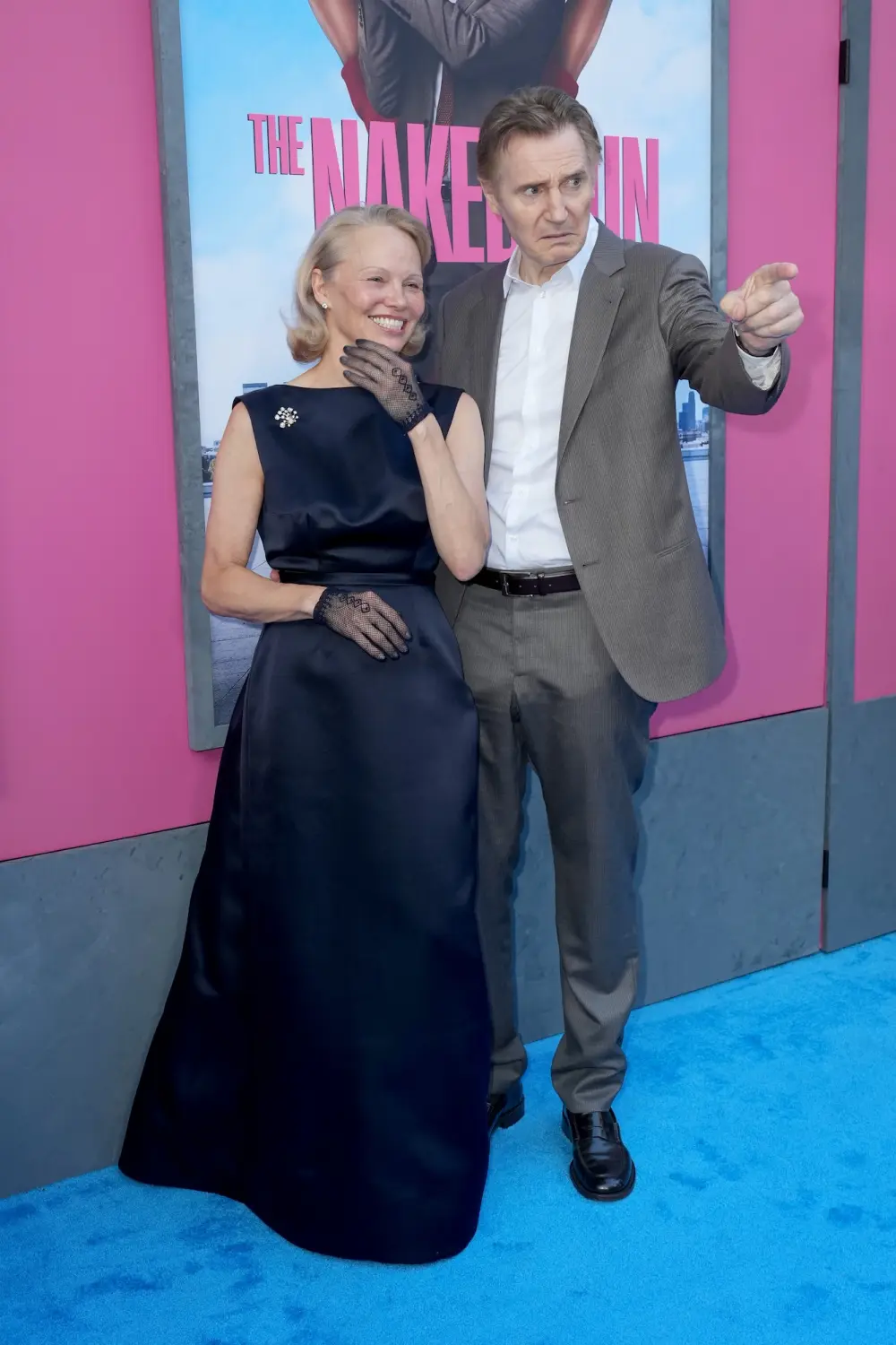 GettyImages-2227470176 Pamela Anderson Says 'Love Is in the Air' Amid Liam Neeson Dating Rumors