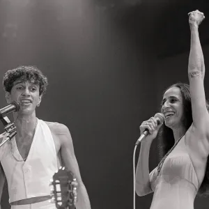 Caetano Veloso and Maria Bethania in concert The Brazilian brothers Veloso-Bethania in a concert during Saint Isidro Feasts