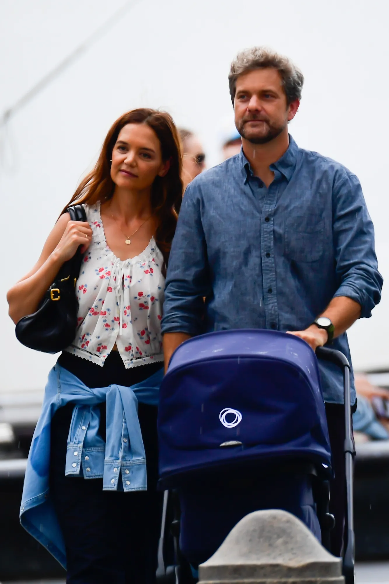 Katie Holmes and Joshua Jackson Push Baby Stroller Filming Happy Hours Feature