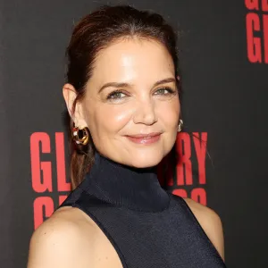 NEW YORK, NEW YORK - MARCH 31: Katie Holmes poses at the opening night of David Mamet's "Glengarry Glen Ross" at The Palace Theatre on March 31, 2025 in New York City. (Photo by Bruce Glikas/WireImage)