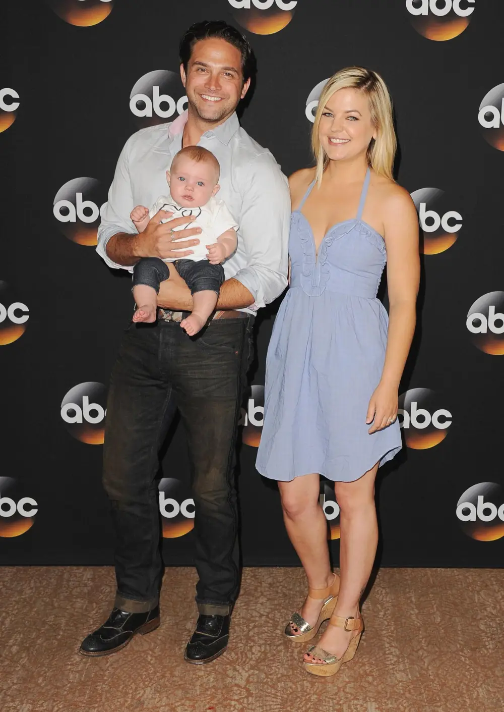 Kirsten Storms son Harper Rose and husband Brandon Brash GettyImages 452203578