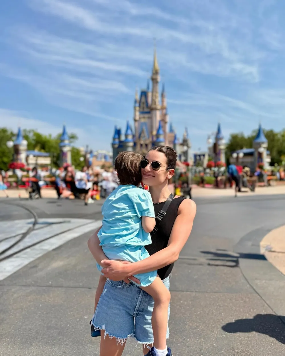 Lea Michele DisneyWorld Broadway Lysol.jpg